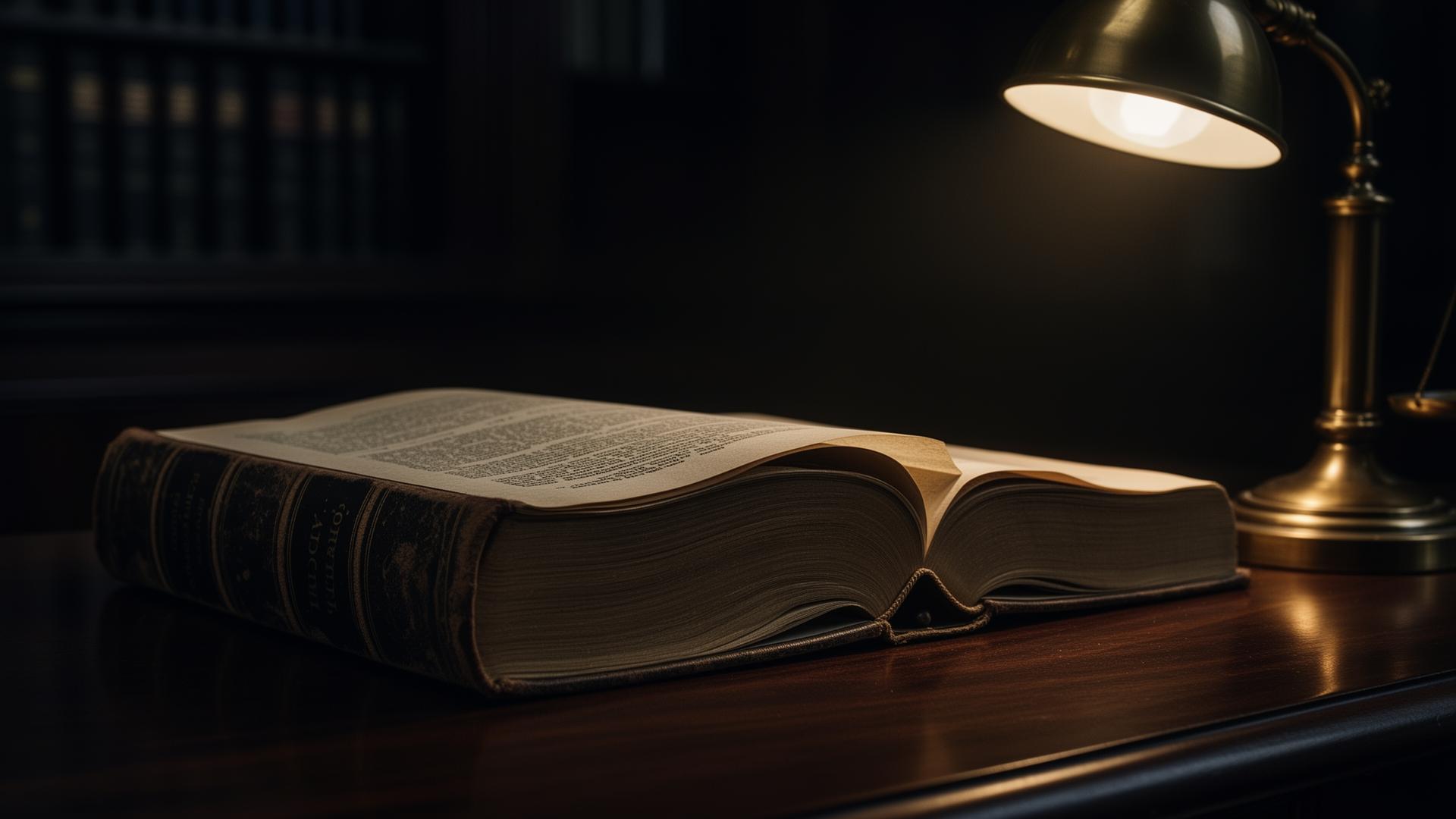 Ciemne wnętrze kancelarii JP Legal